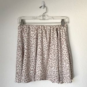 Vintage Floral Print Mauve & Ivory Skirt M